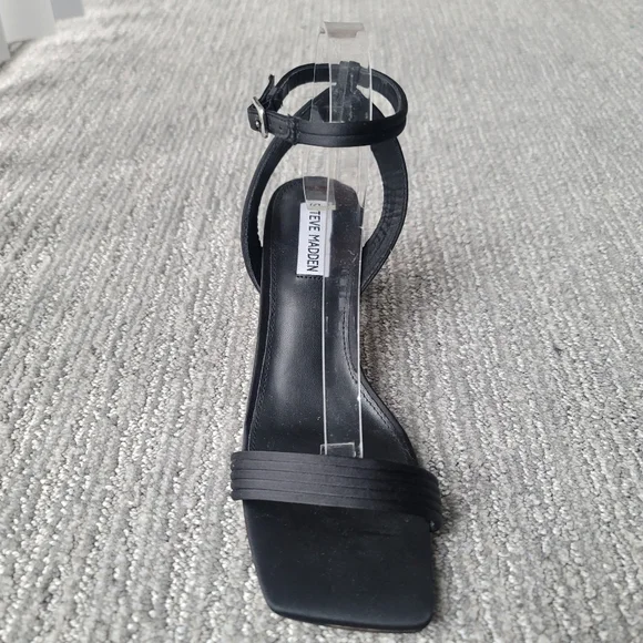 Steve Madden Black Strappy Heels - Picture 6 of 13